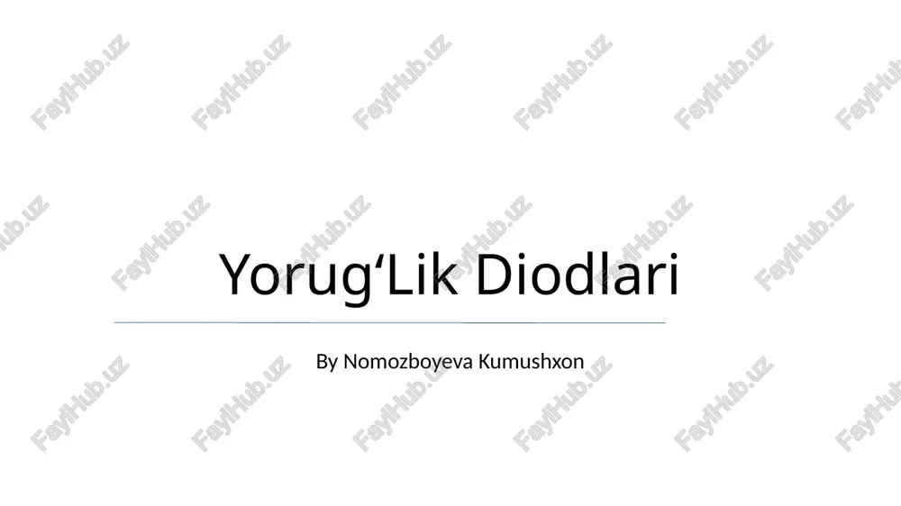 yorug‘lik diodlari — PPTX