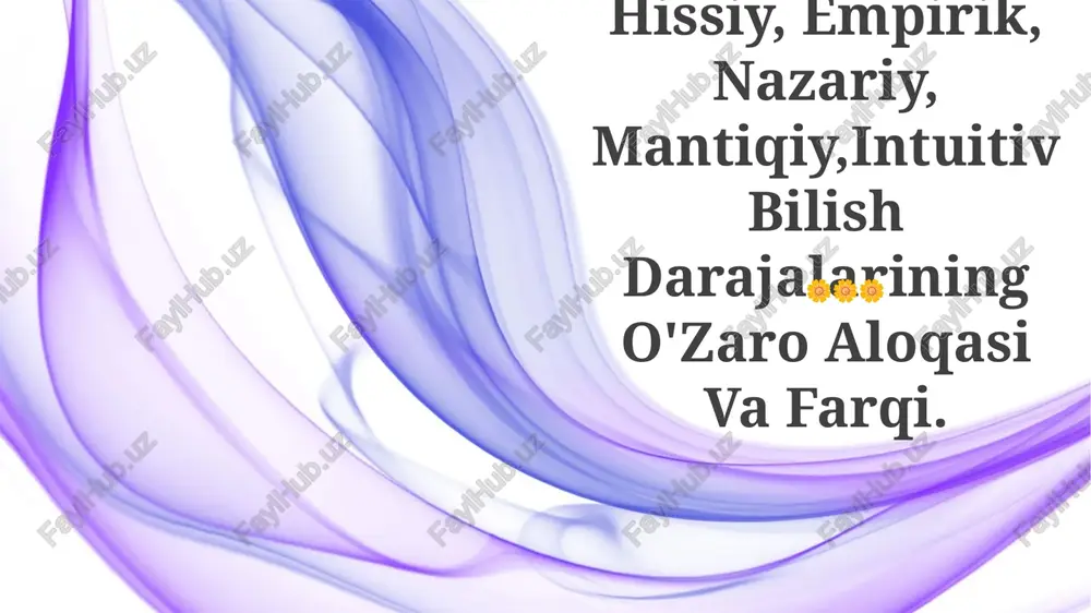 empirik, intuitiv va ratsional bilim — PPTX
