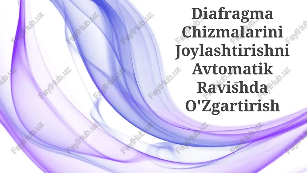 diafragma chizmalarini joylashtirishni avtomatik ravishda o'zgartirish — PPTX