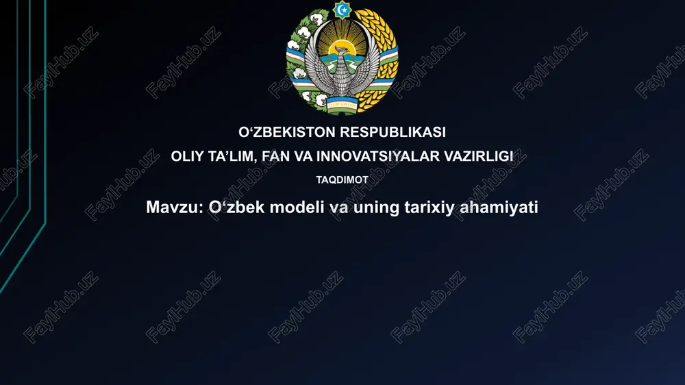 o'zbek modeli — PPTX