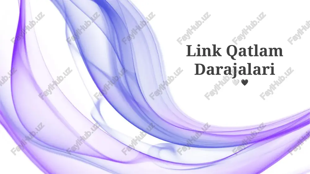 bog'lanish qatlam darajalari — PPTX