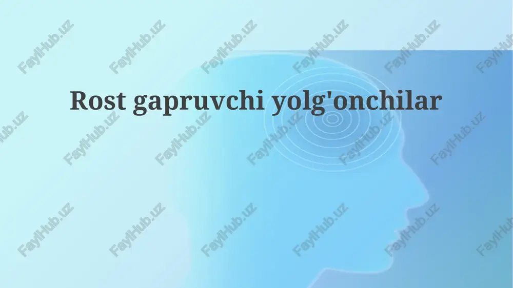 yolg'on gapiruvchi notiqlar — PPTX