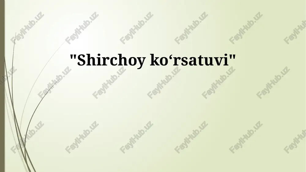 shirchoy show — PPTX