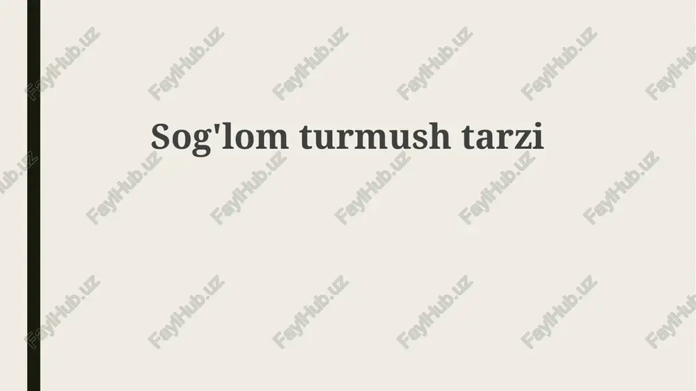 to'g'ri ovqatlanish — PPTX