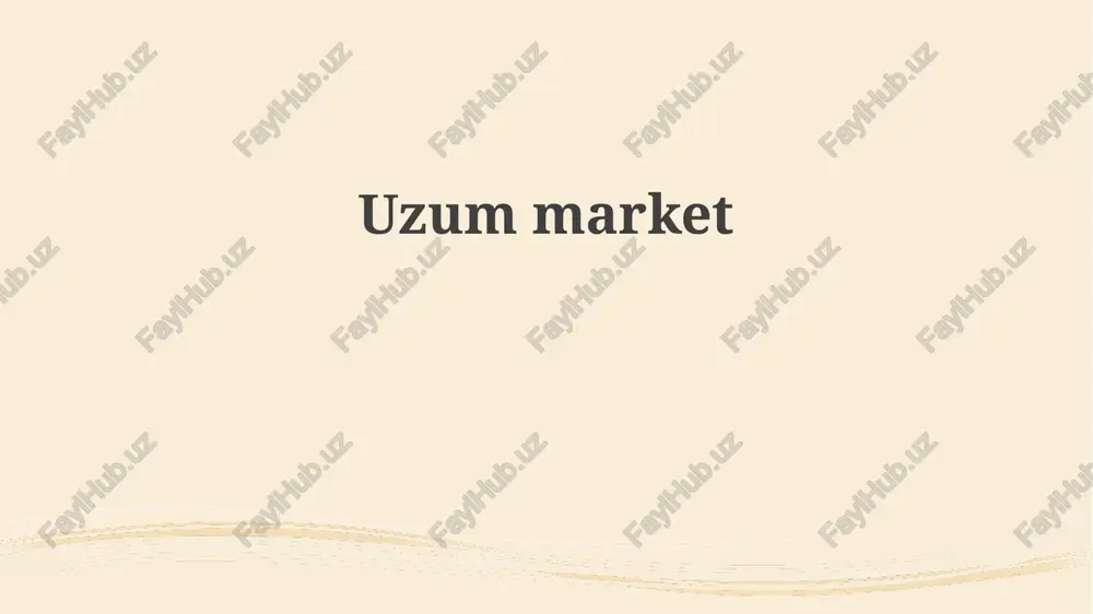 uzum bozori — PPTX