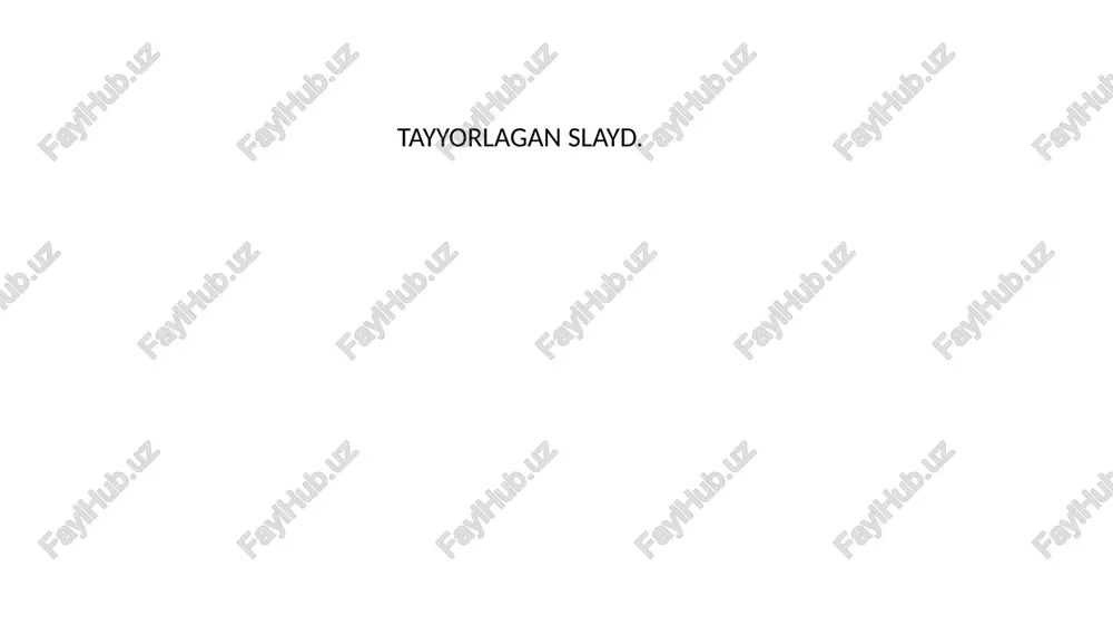 tayyorlagan slayd — PPTX