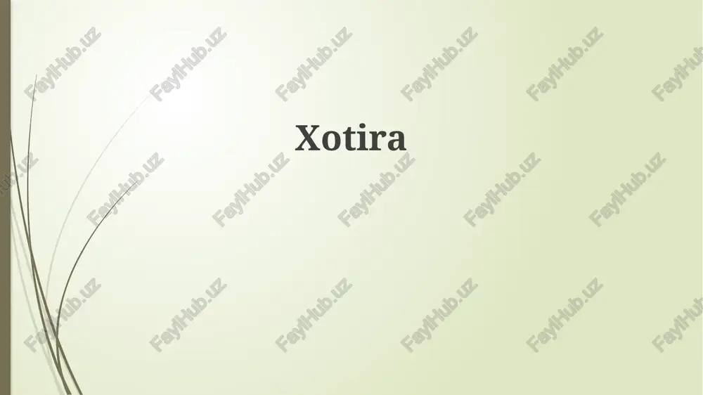 xotira — PPTX
