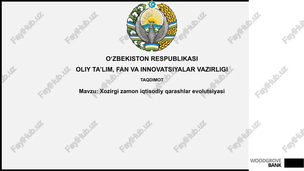 xozirgizamoniqtisodiyqarashlarevolutsiyasi — PPTX