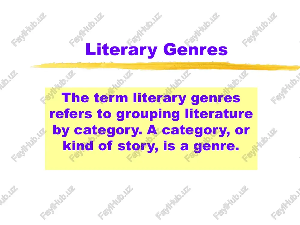 literature genres — PPT