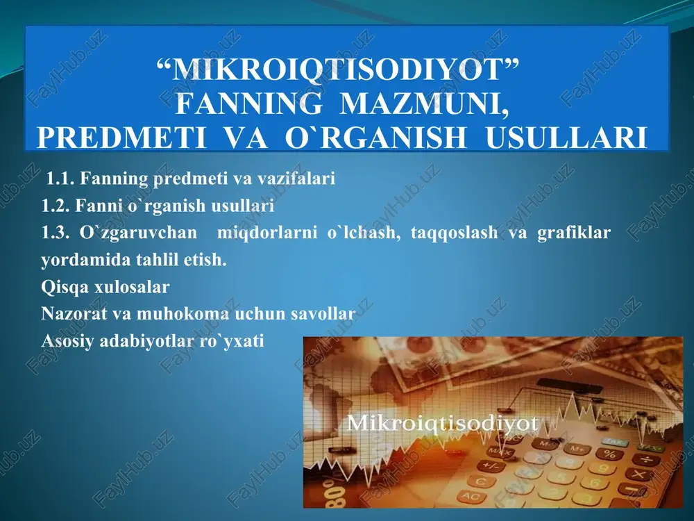 mikroiqtisodiyot — PPTX