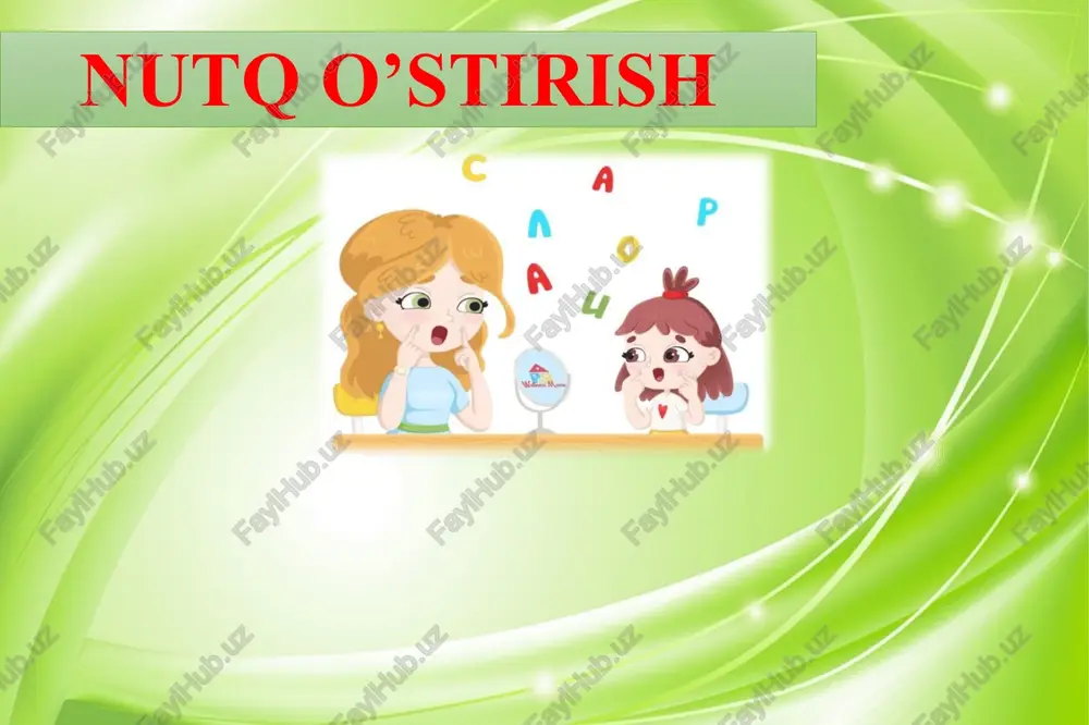 nutq o’stirish — PPTX