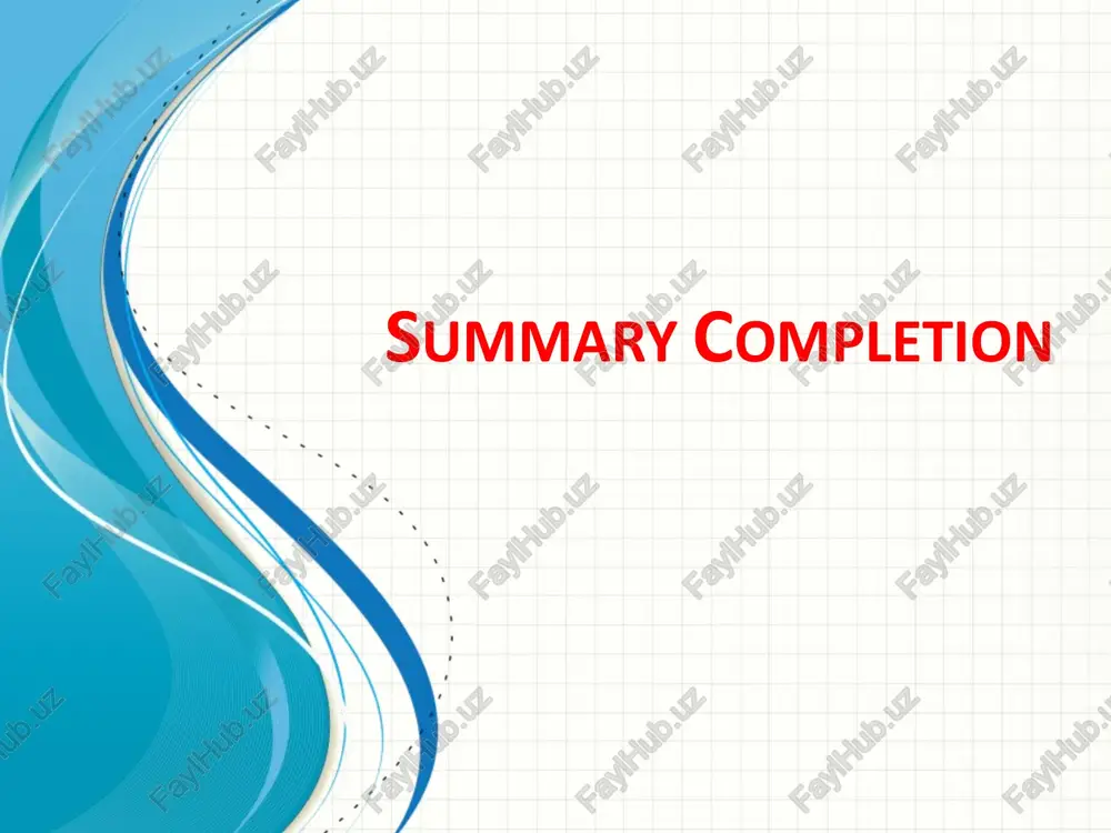 summary completion — PPTX