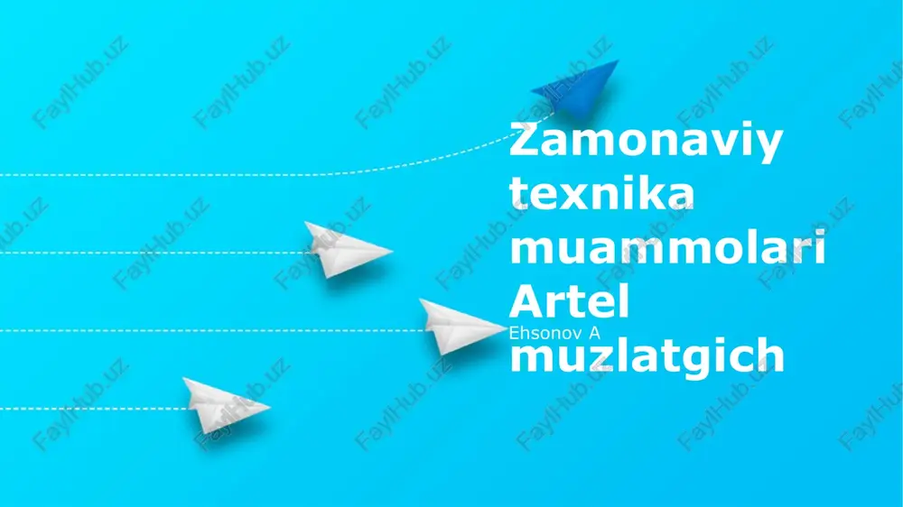 artel muzlatgich — PPTX