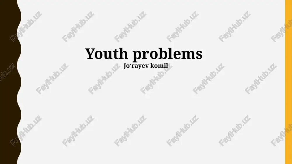 youth problems — PPTX