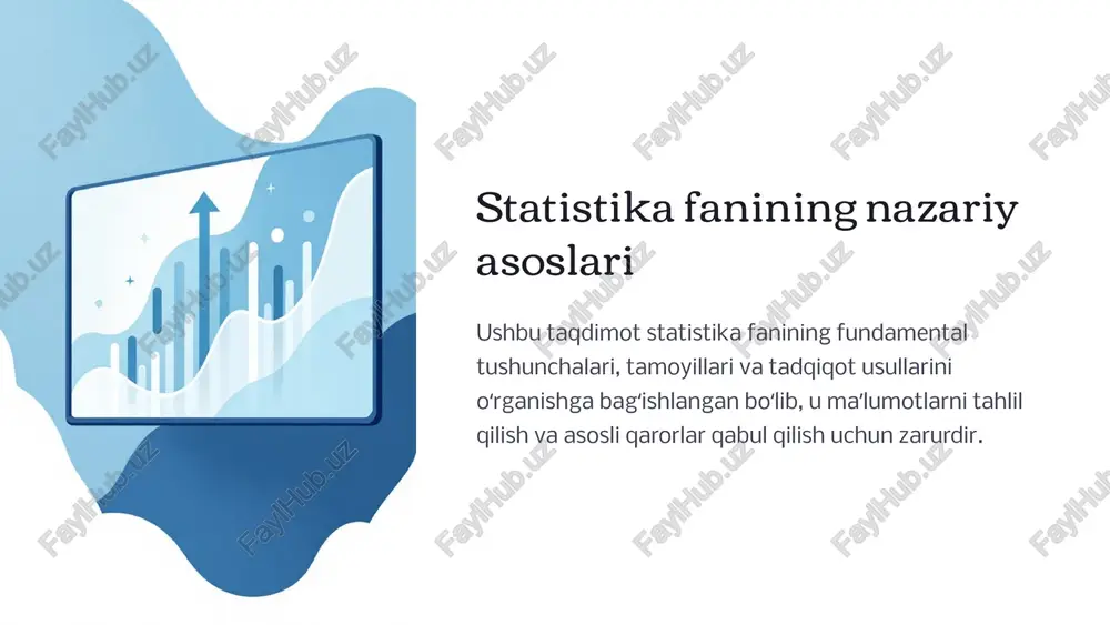 statistika fanining nazariy asoslari — PPTX