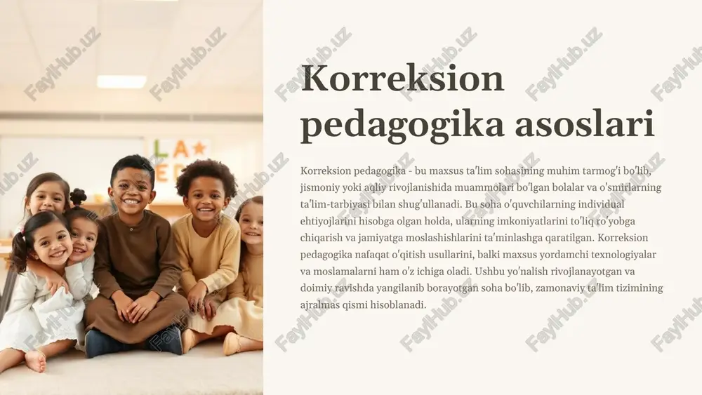 korreksion pedagogika asoslari — PPTX