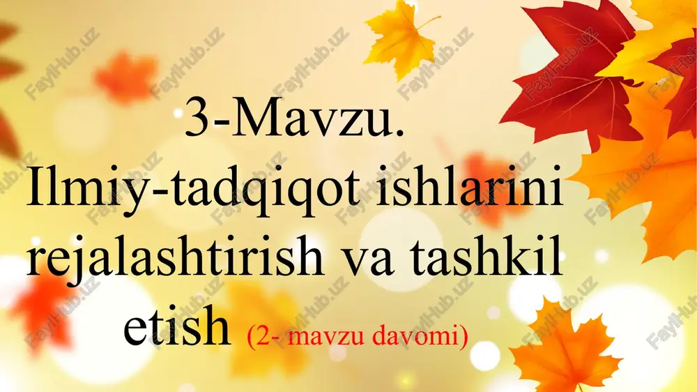 ilmiy-tadqiqot ishlari — PPTX