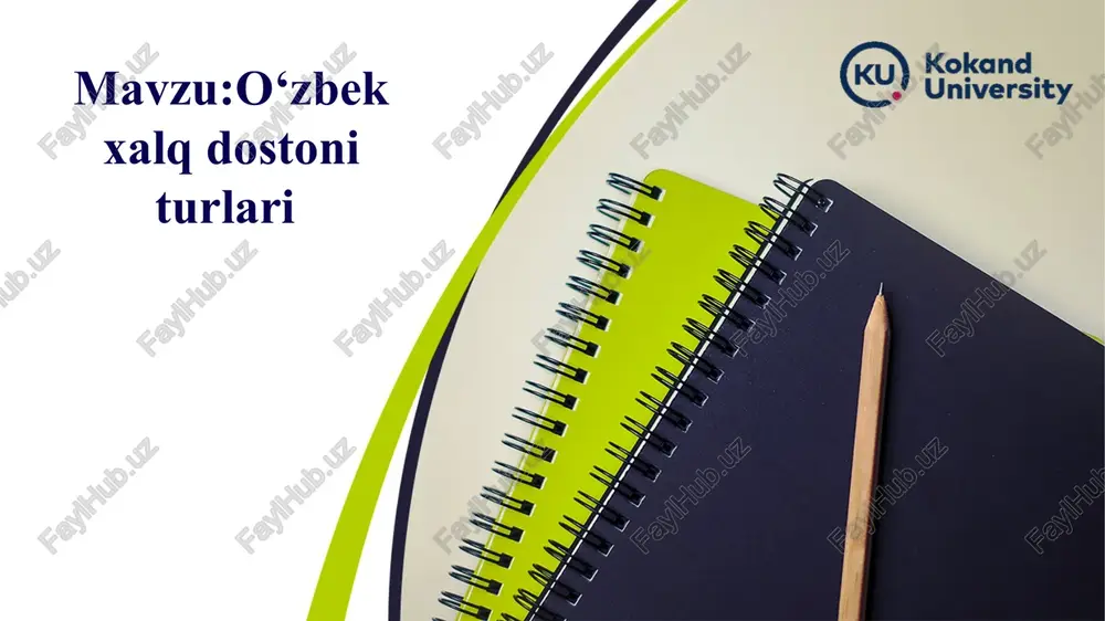 o‘zbek xalq dostoni turlari — PPT