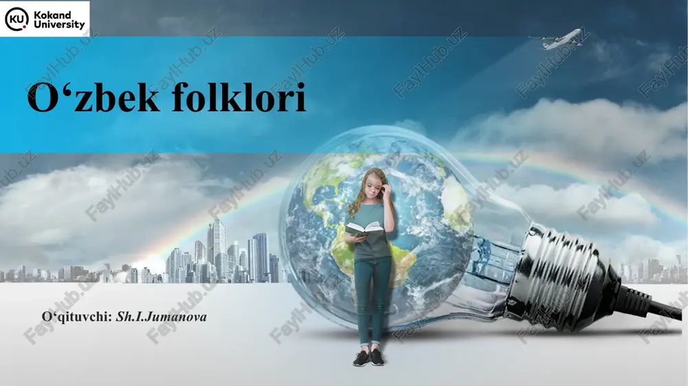 o‘zbek xalq og‘zaki ijodi xrestomatiyasi — PPTX