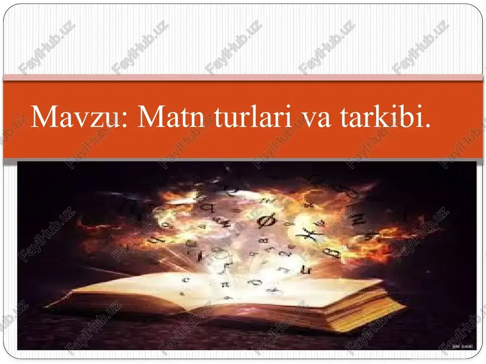 matnatamasi ilmiy adabiyotlar — PPTX