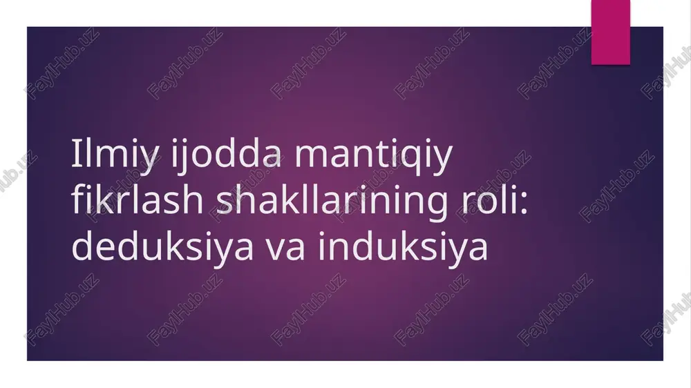 ilmiy ijod va mantiqiy fikrlash shakllari — PPTX