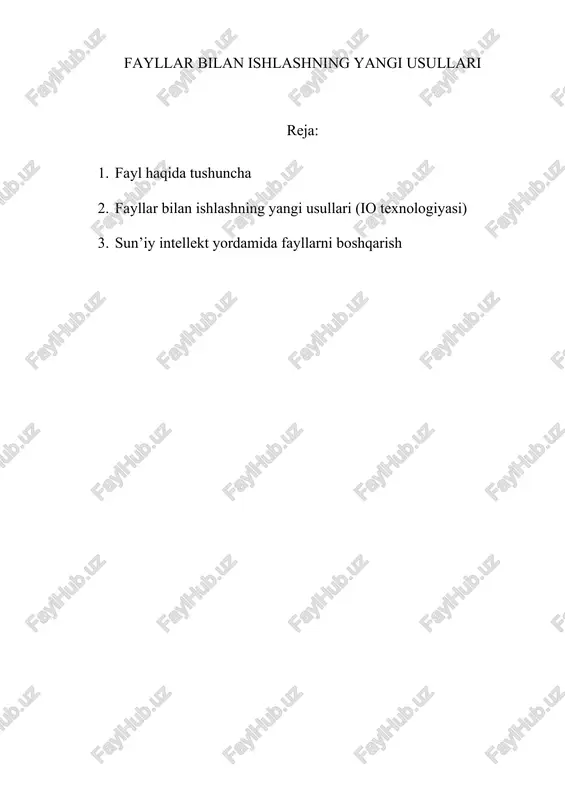 fayllar bilan ishlashning yangi usullari — DOCX