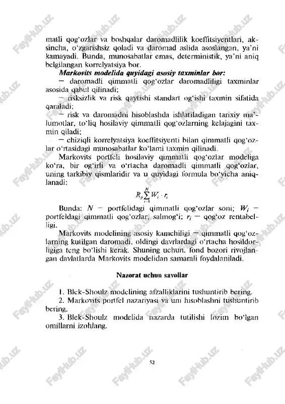 markovits modeli — PDF