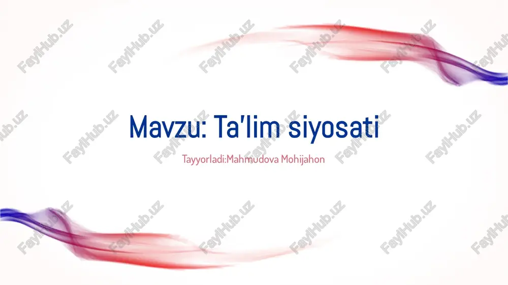 talim siyosati — PDF