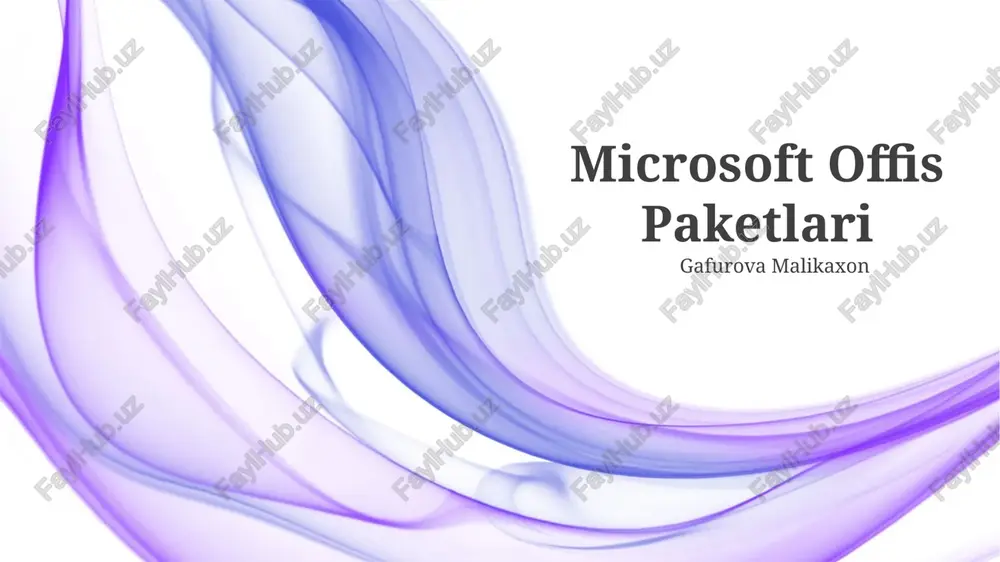 microsoft offis paketlari — PPTX