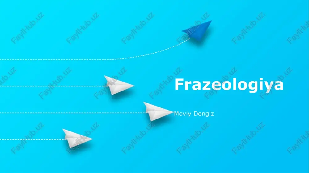 frazeologiya — PPTX