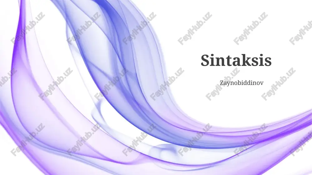sintaksis — PPTX