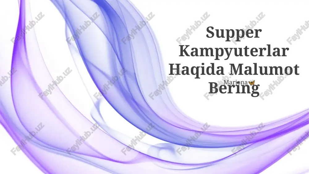 superkompyuterlar — PPTX