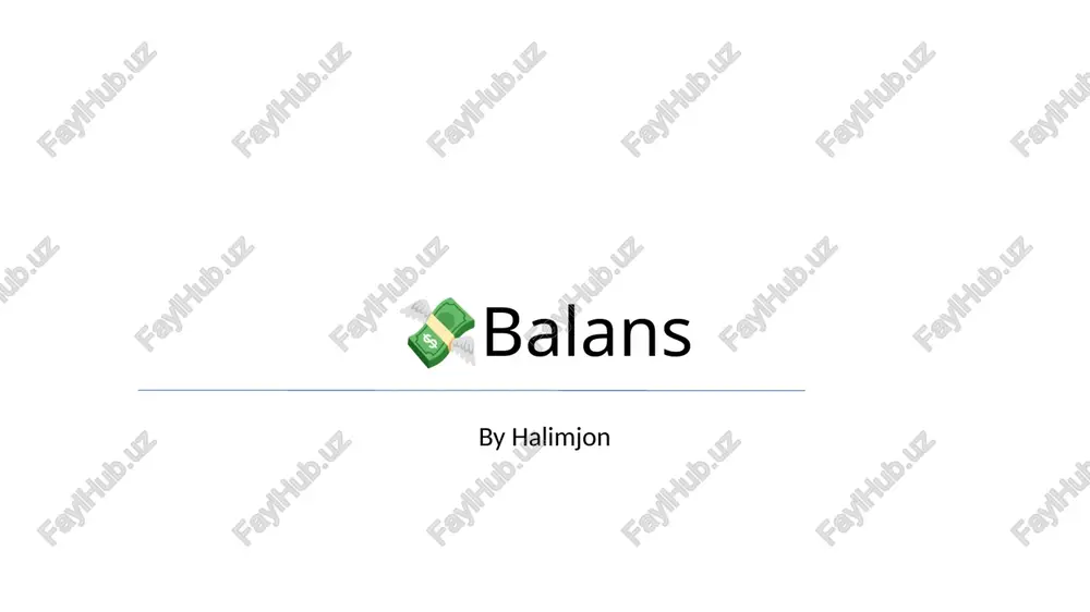balans — PPTX