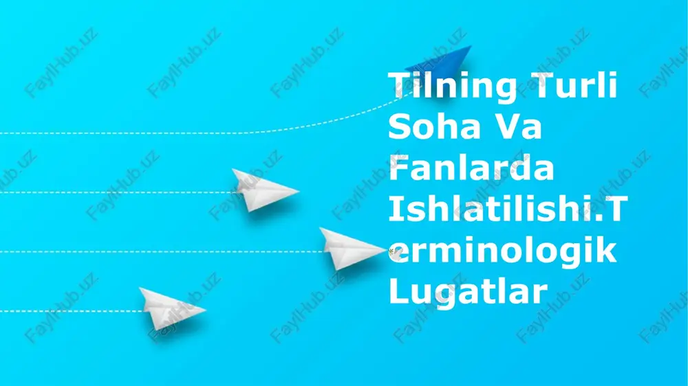 terminologik lug'atlar — PPTX