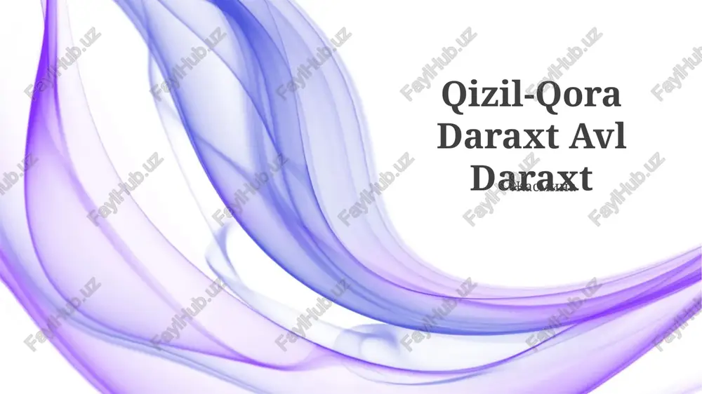 qizil-qora daraxt avl daraxt — PPTX