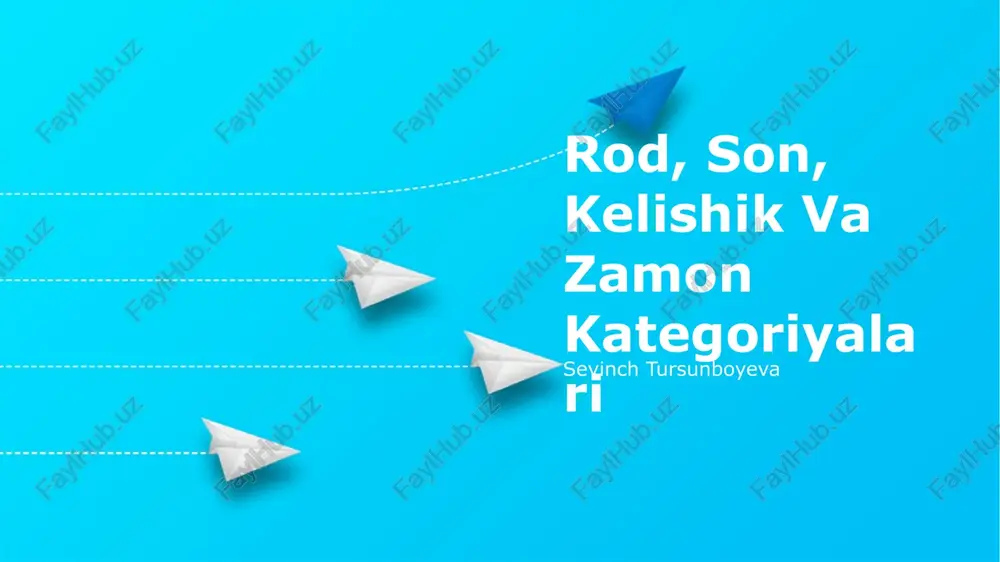 rod, son, kelishik va zamon kategoriyalari — PPTX