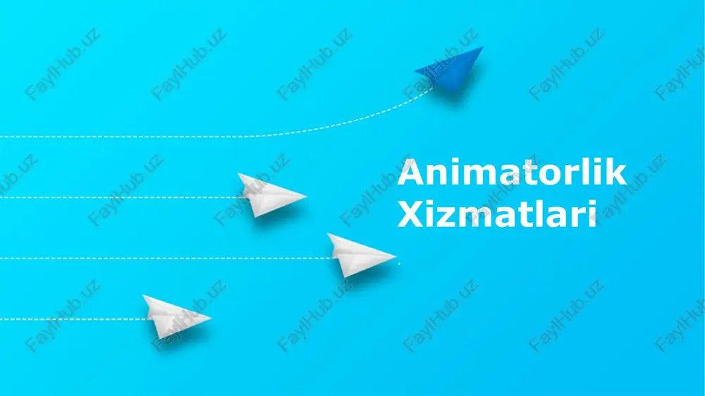 animatorlik xizmatlari — PPTX