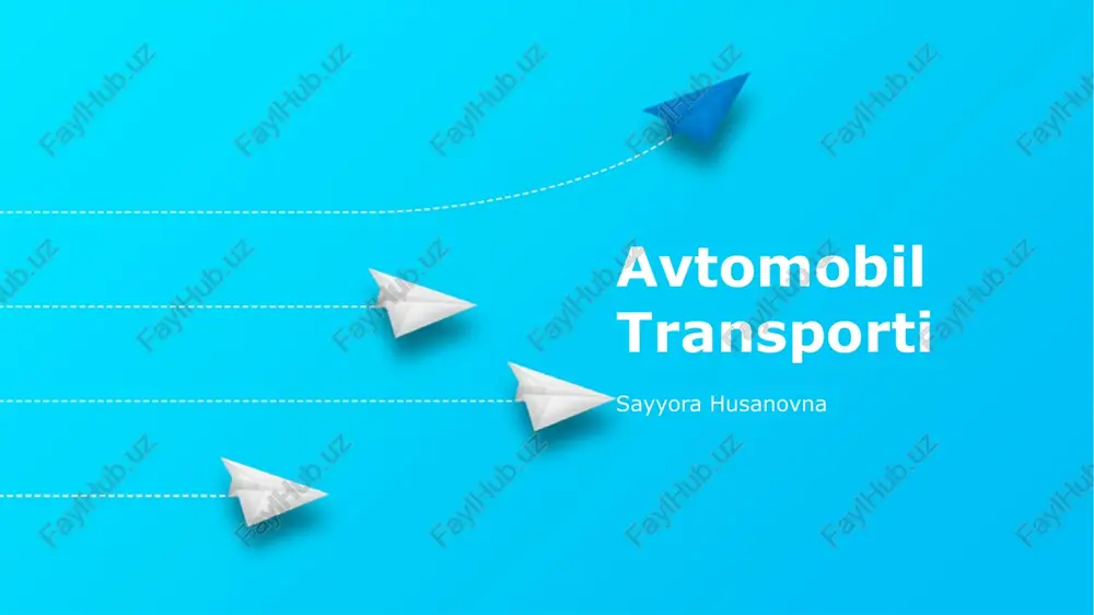 avtomobil transporti — PPTX