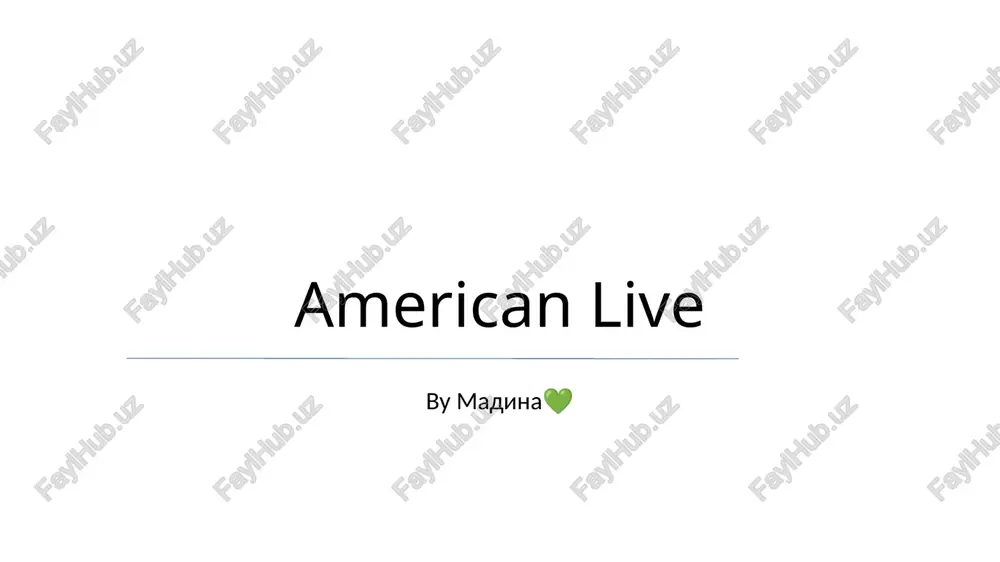 american live — PPTX