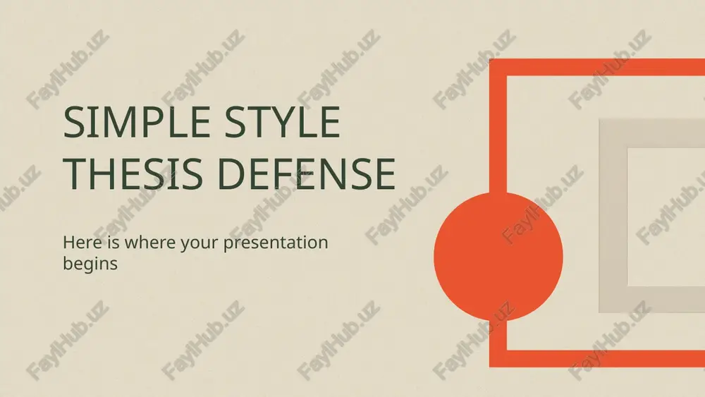 simple style thesis defense — PPTX