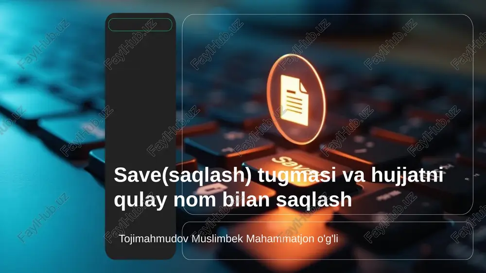 saqlash tugmasi — PPTX