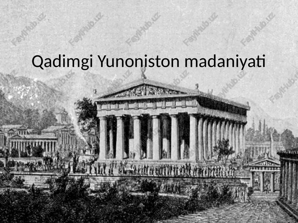 qadimgi yunoniston madaniyati — PPTX