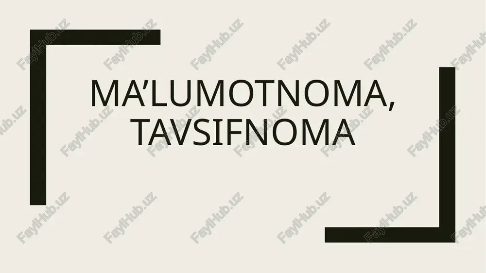 ma’lumotnoma — PPTX