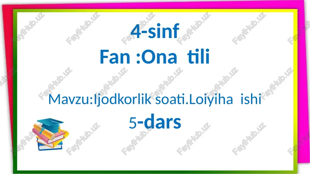 ijodkorlik soati — PPTX