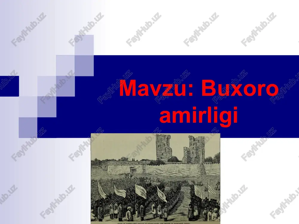 buxoro amirligi — PPTX