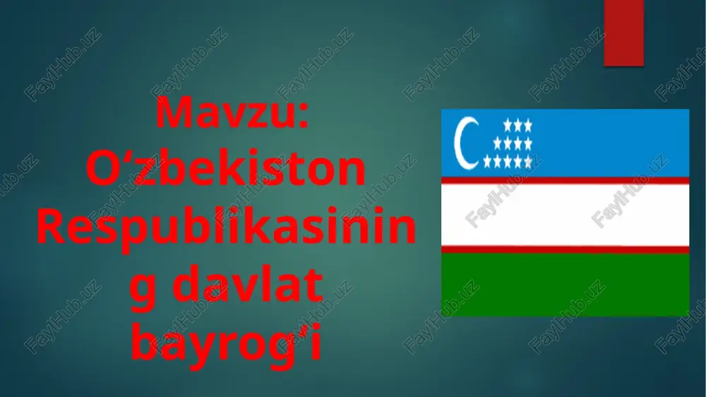 o‘zbekiston respublikasi davlat bayrog‘i — PPTX