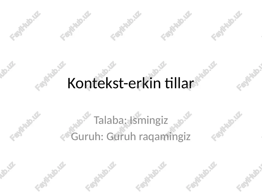 kontekst-erkin tillar — PPTX