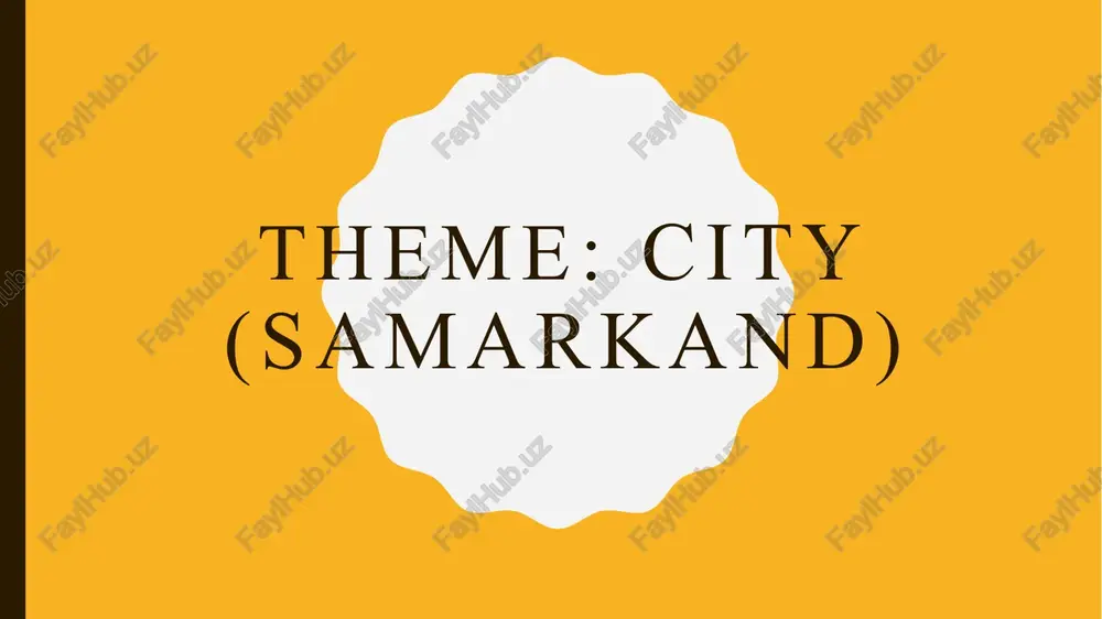 city (samarkand) — PPTX