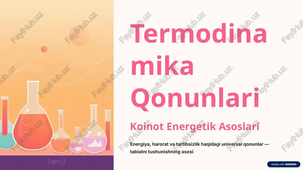 termodinamika qonunlari — PPTX
