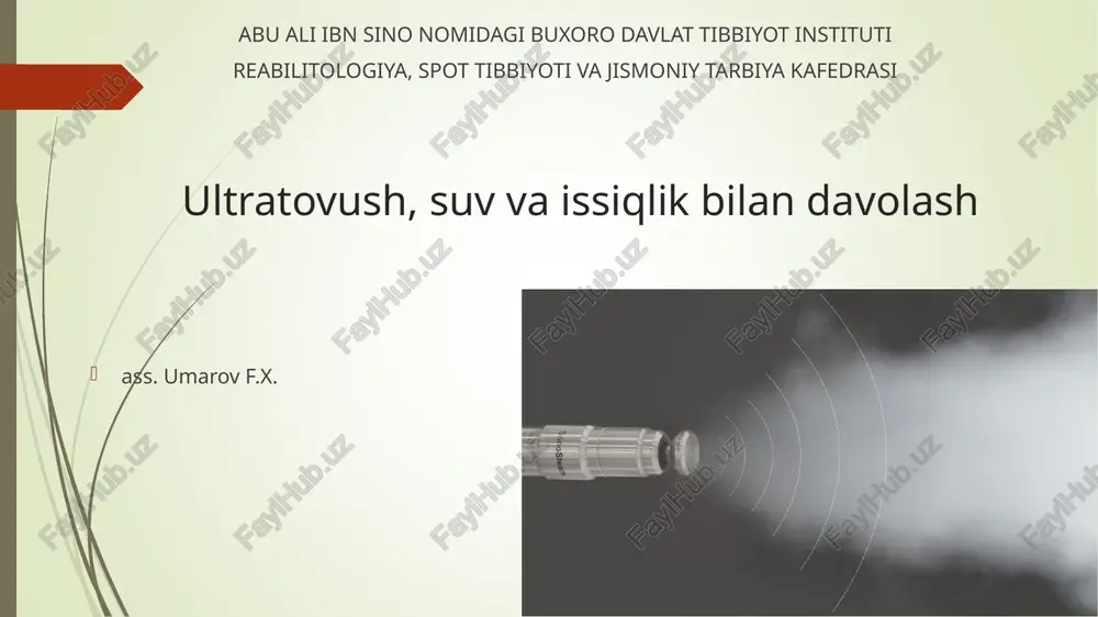 ultratovush terapiyasi — PPT